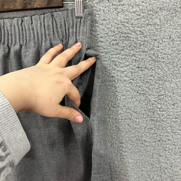 J.crew womens skirt 0 gray pull on mini wool blend paperbag waist pockets - Picture 4 of 8